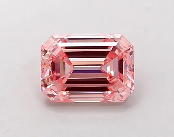1.17ct EMERALD Fancy Intense Pink VVS2 Coloured Lab diamond