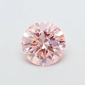 0.83ct ROUND Fancy Intense Pink VS2 Coloured Lab diamond