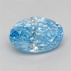 0.7ct OVAL Fancy Vivid Blue VS1 Coloured Lab diamond