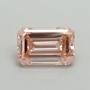 0.59ct EMERALD Fancy Intense Pink VS1 Coloured Lab diamond