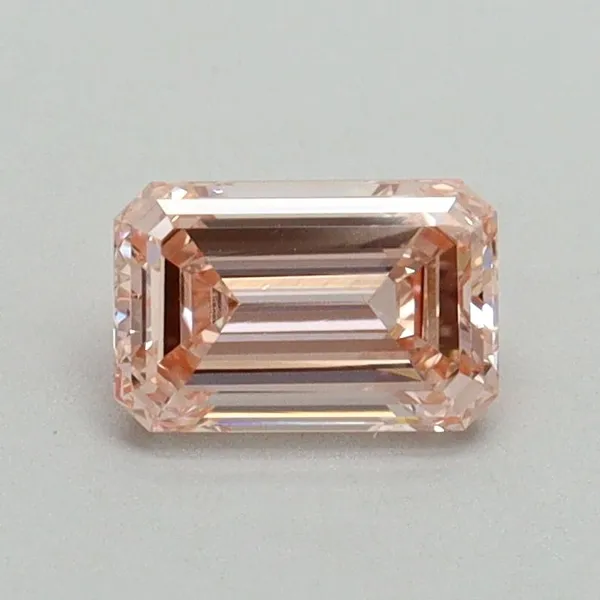 0.59ct EMERALD Fancy Intense Pink VS1 Coloured Lab diamond