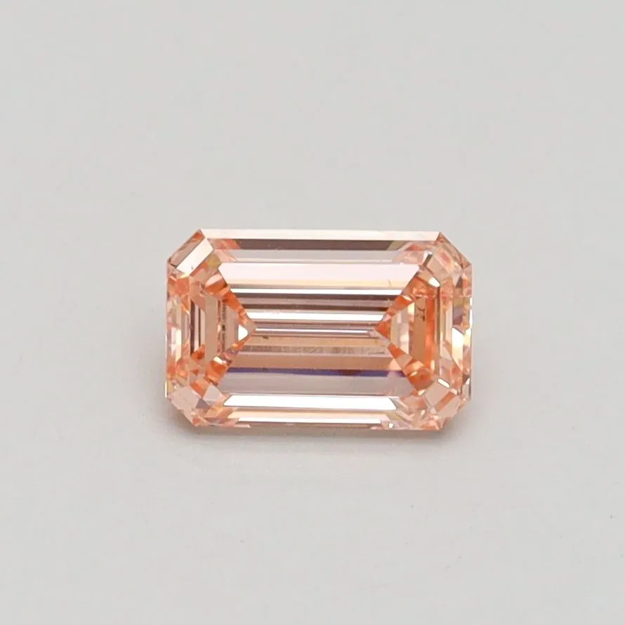0.54ct EMERALD Fancy Intense Pink VS2 Coloured Lab diamond