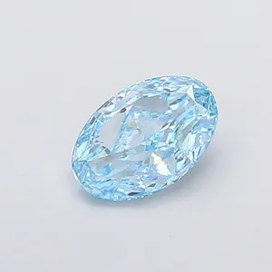 1.03ct OVAL Fancy Vivid Blue VVS2 Coloured Lab diamond