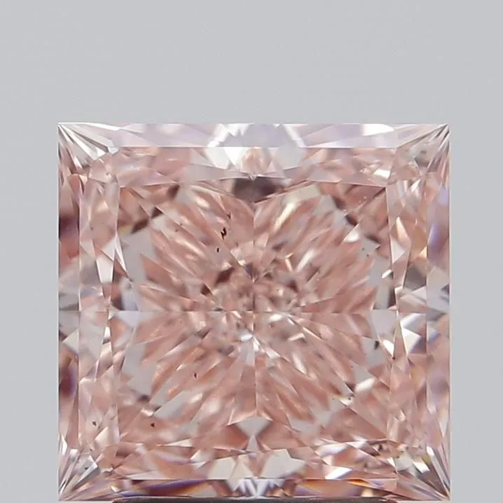 2.36ct PRINCESS Fancy Intense Pink VS2 Coloured Lab diamond