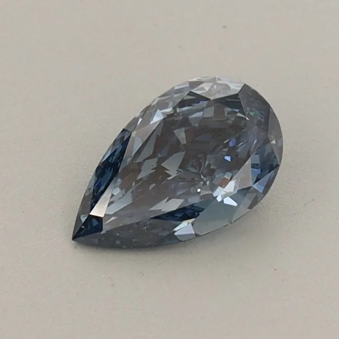 0.43ct PEAR Fancy Vivid Blue VS1 Coloured Lab diamond