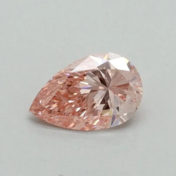 0.37ct PEAR Fancy Vivid Pink VVS2 Coloured Lab diamond