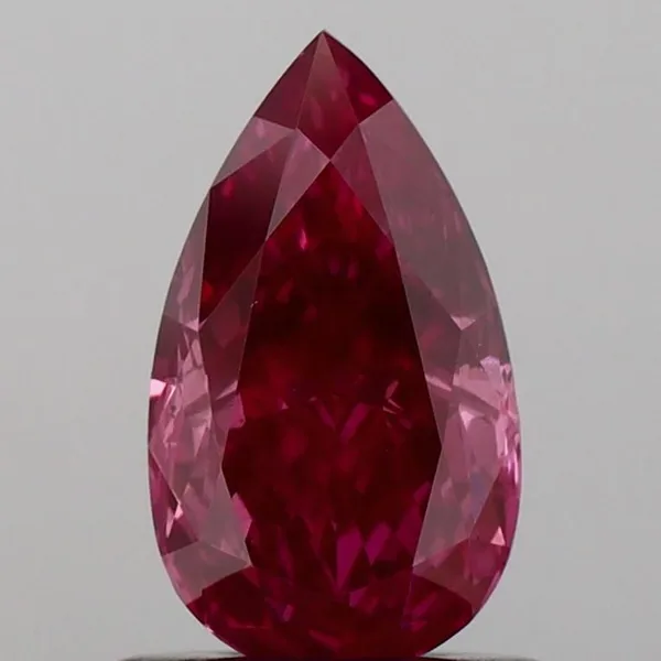 0.84ct PEAR Fancy Vivid Pink SI1 Coloured Lab diamond