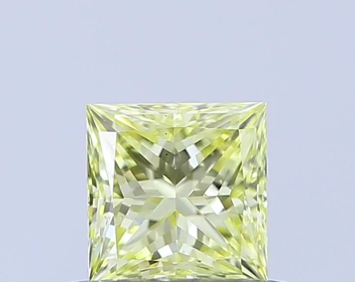0.50ct PRINCESS Fancy Yellow VS2 Coloured Lab diamond