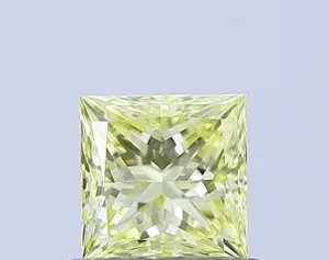 0.5ct PRINCESS Fancy Yellow VS2 Coloured Lab diamond