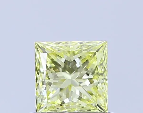 0.5ct PRINCESS Fancy Yellow VS2 Coloured Lab diamond