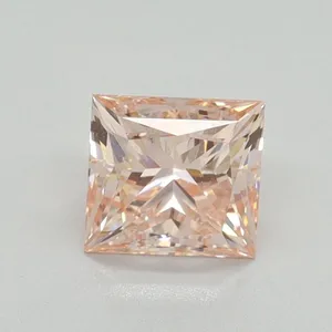 1.06ct PRINCESS Fancy Intense Pink VVS2 Coloured Lab diamond