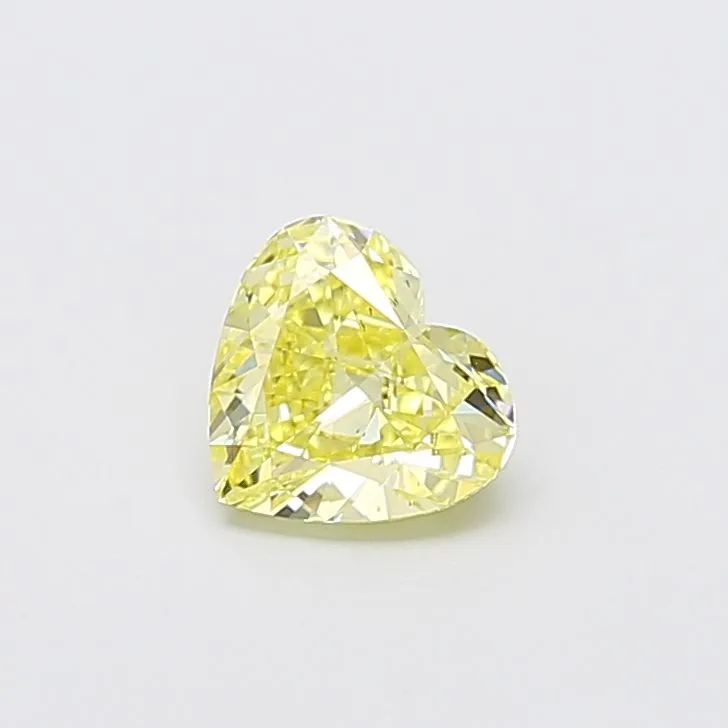1.05ct HEART Fancy Yellow VS2 Coloured Lab diamond
