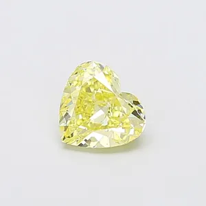 1.05ct HEART Fancy Yellow VS2 Coloured Lab diamond