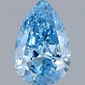 0.94ct PEAR Fancy Vivid Blue VS1 Coloured Lab diamond