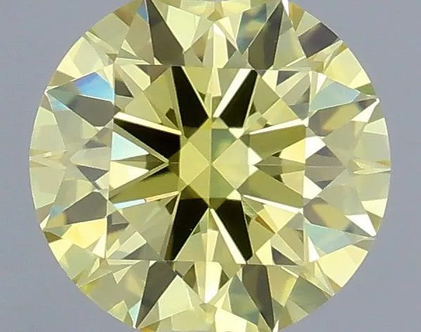 0.35ct ROUND Fancy Intense Yellow VVS2 Coloured Lab diamond