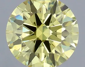 0.35ct ROUND Fancy Intense Yellow VVS2 Coloured Lab diamond