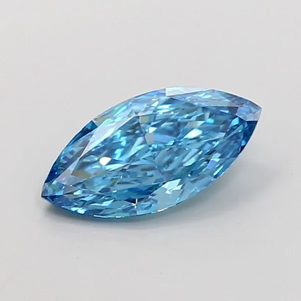 1.49ct MARQUISE Fancy Vivid Blue VS2 Coloured Lab diamond