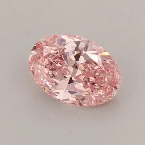 0.55ct OVAL Fancy Vivid Pink VS1 Coloured Lab diamond