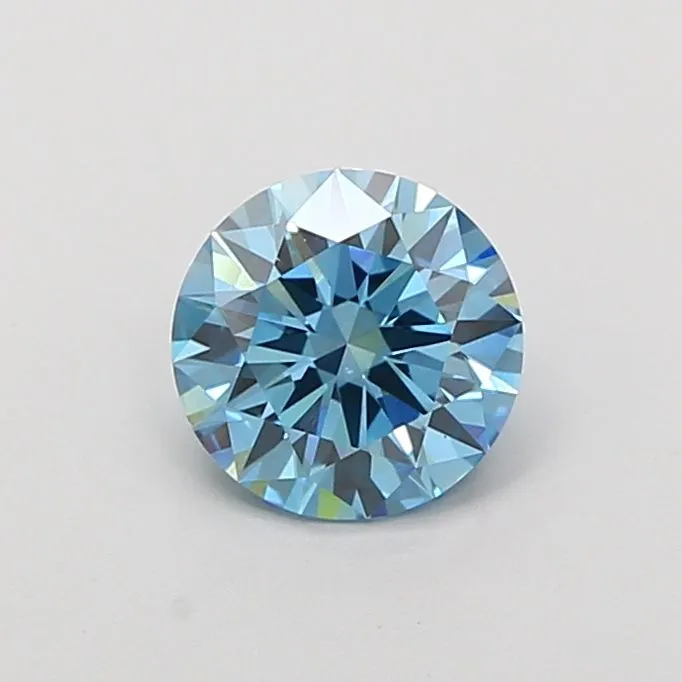 1.08ct ROUND Fancy Vivid Blue VVS2 Coloured Lab diamond