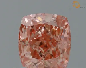 0.71ct CUSHION Fancy Vivid Pink VVS2 Coloured Lab diamond