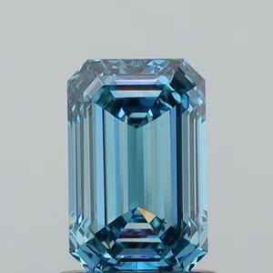 1.04ct EMERALD Fancy Vivid Blue VS1 Coloured Lab diamond