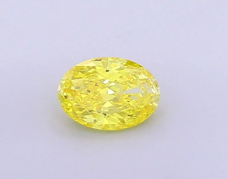 1.00ct OVAL Fancy Vivid Yellow VS1 Coloured Lab diamond