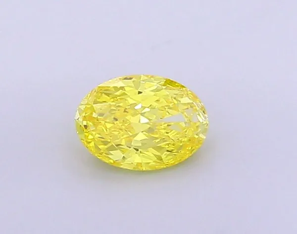 1ct OVAL Fancy Vivid Yellow VS1 Coloured Lab diamond