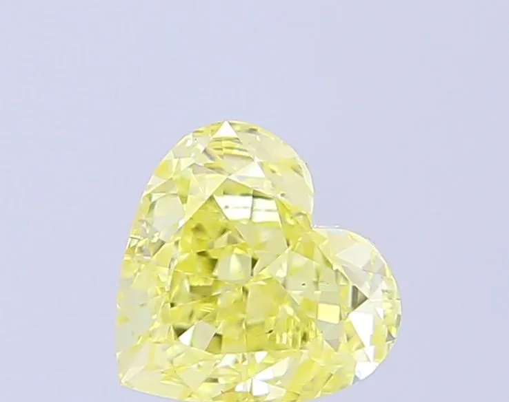 1.01ct HEART Fancy Intense Yellow VS2 Coloured Lab diamond