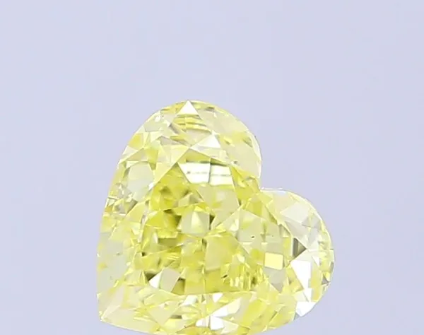 1.01ct HEART Fancy Intense Yellow VS2 Coloured Lab diamond