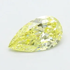 0.69ct PEAR Fancy Intense Yellow VVS2 Coloured Lab diamond