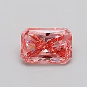 0.43ct RADIANT Fancy Vivid Pink VS2 Coloured Lab diamond