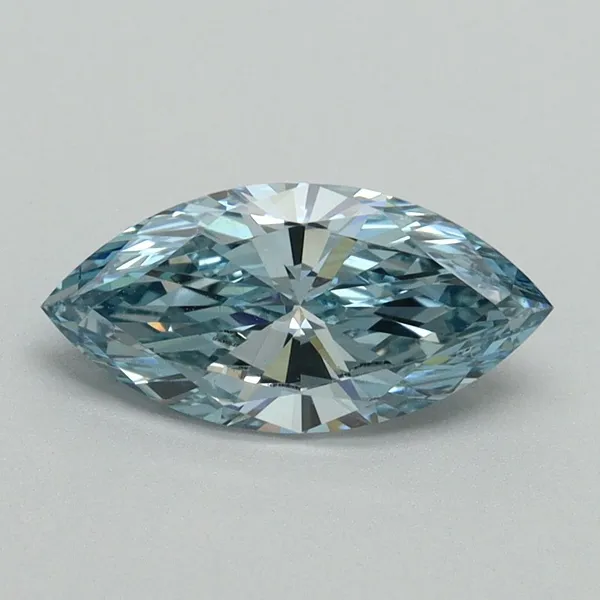 1ct MARQUISE Fancy Vivid Blue VVS2 Coloured Lab diamond
