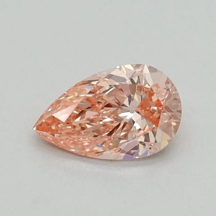 0.43ct PEAR Fancy Vivid Pink VS1 Coloured Lab diamond