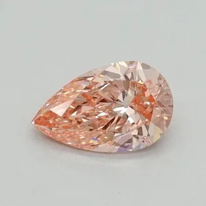 0.43ct PEAR Fancy Vivid Pink VS1 Coloured Lab diamond