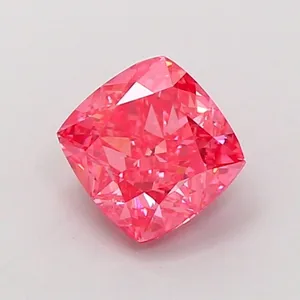 1.27ct CUSHION Fancy Vivid Pink VS1 Coloured Lab diamond