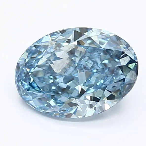 1.22ct OVAL Fancy Vivid Blue SI1 Coloured Lab diamond