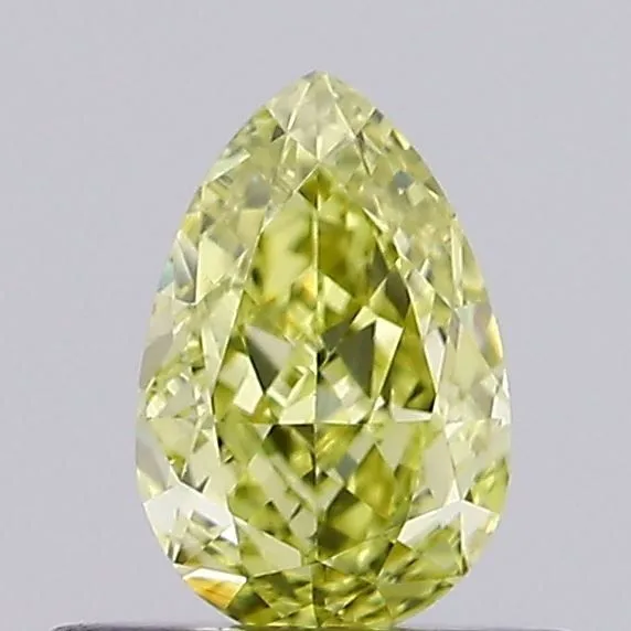 0.49ct PEAR Fancy Yellow VS1 Coloured Lab diamond