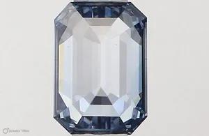 0.39ct EMERALD Fancy Intense Blue VVS2 Coloured Lab diamond