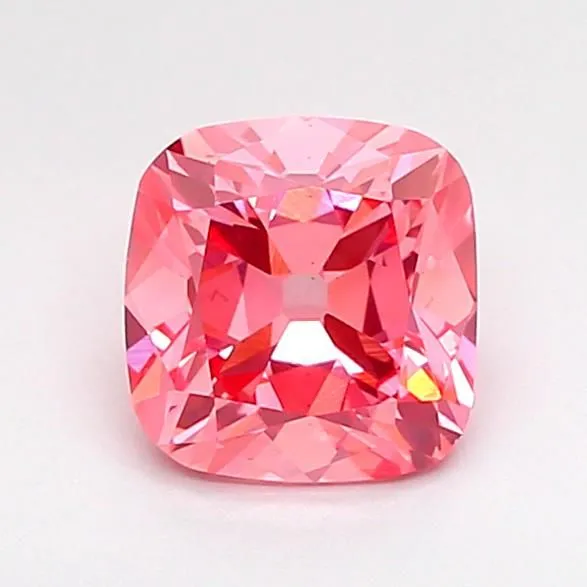 0.99ct CUSHION Fancy Vivid Pink VS1 Coloured Lab diamond