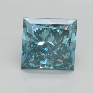3ct PRINCESS Fancy Vivid Blue SI2 Coloured Lab diamond