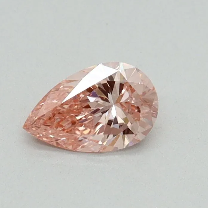 0.36ct PEAR Fancy Intense Pink VVS2 Coloured Lab diamond