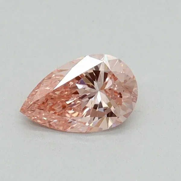 0.36ct PEAR Fancy Intense Pink VVS2 Coloured Lab diamond