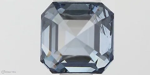 0.62ct EMERALD Fancy Vivid Blue SI2 Coloured Lab diamond