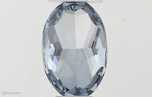 0.38ct OVAL Fancy Vivid Blue VS1 Coloured Lab diamond
