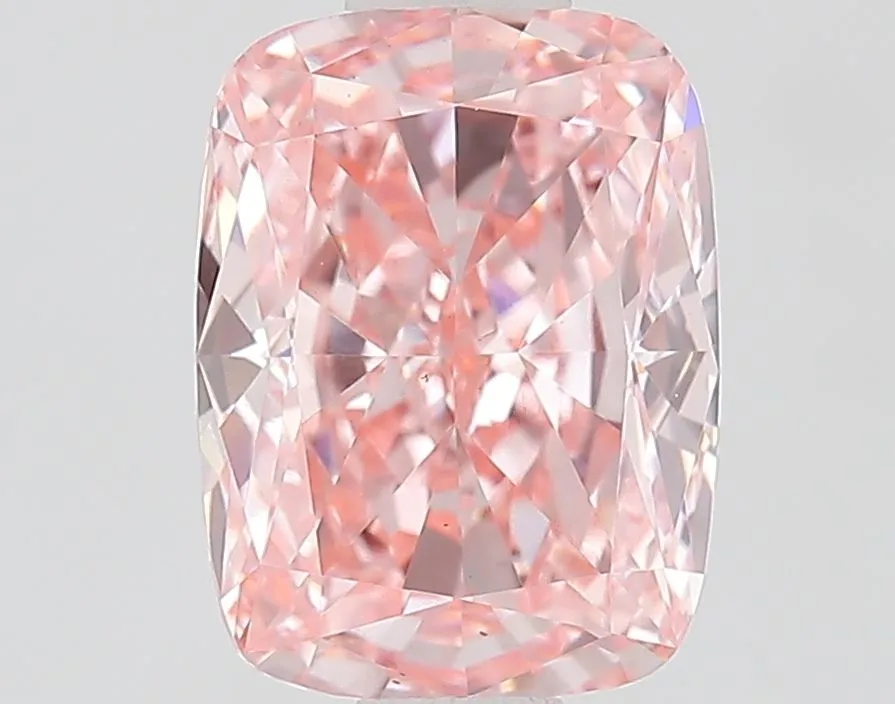 1.30ct CUSHION Fancy Vivid Pink VS1 Coloured Lab diamond