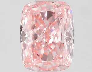 1.3ct CUSHION Fancy Vivid Pink VS1 Coloured Lab diamond