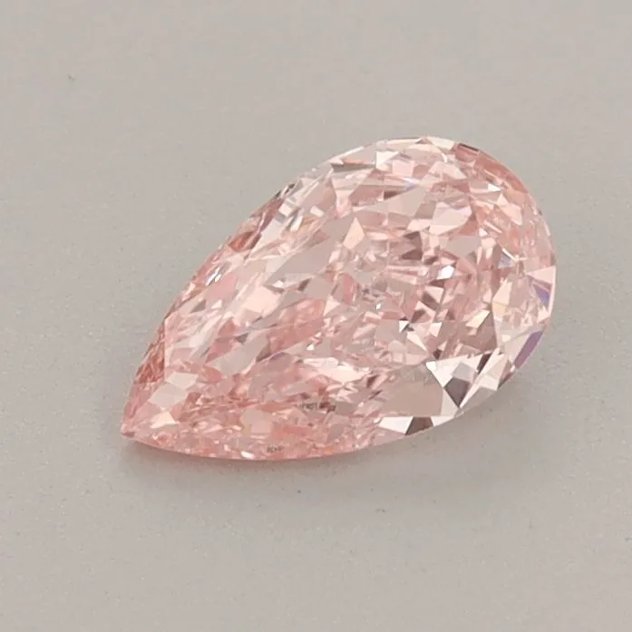0.55ct PEAR Fancy Vivid Pink VS1 Coloured Lab diamond