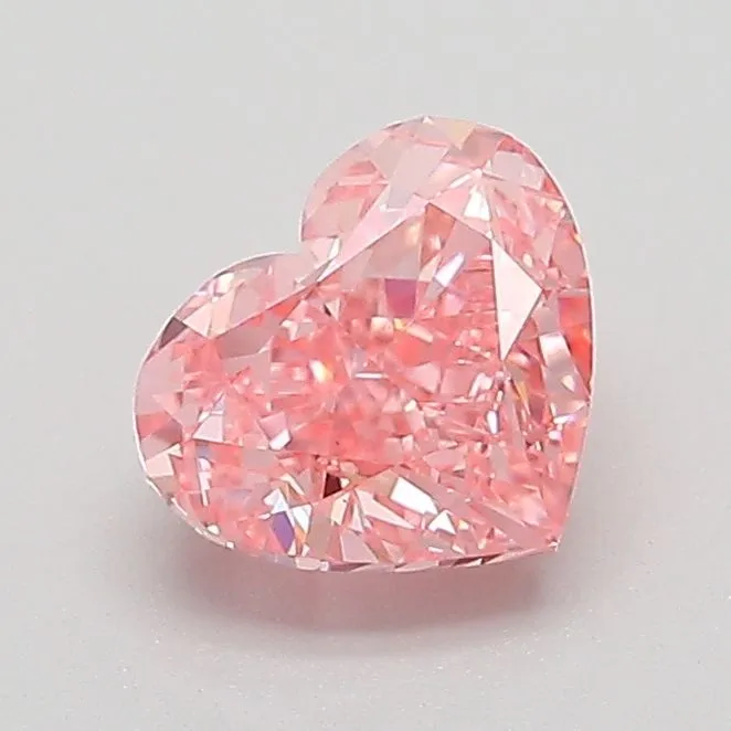 1.05ct HEART Fancy Vivid Pink VS1 Coloured Lab diamond