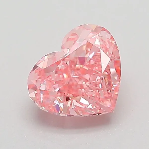 1.05ct HEART Fancy Vivid Pink VS1 Coloured Lab diamond