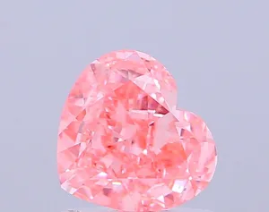 1.44ct HEART Fancy Vivid Pink VS1 Coloured Lab diamond